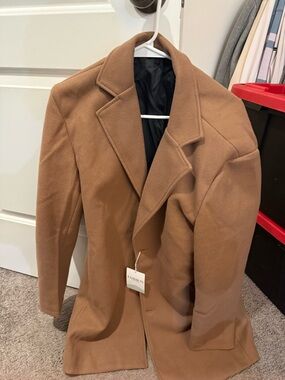 Men's Camel Pea Coat